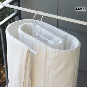 360 degree rotating metal hooks, suitable for quilts and sheets - spiral home drying racks, suitable for dormitories, easy to install, bedroom storage and storage, drying racks