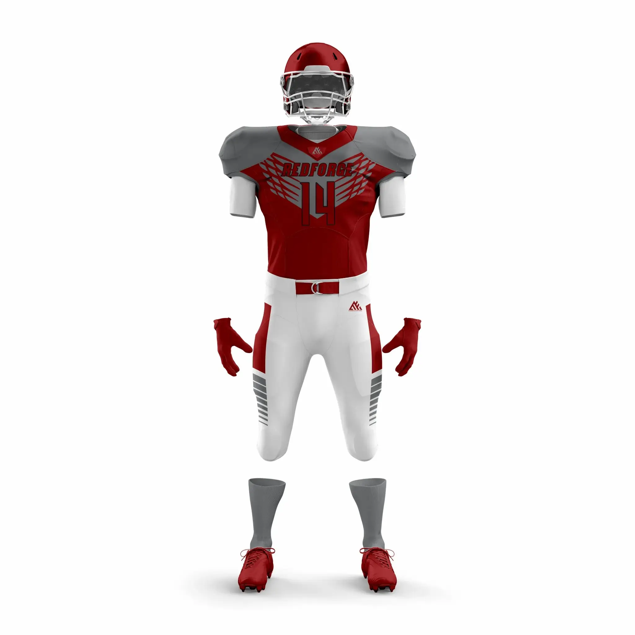 Red Forces Fit Red Force American Football Uniform - TikTok Shop