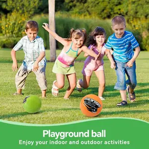 IE SPORTS Backyard Blitz  Dodgeball Playground Ball Set, 6 Inch Posh Rubber Dodgeballs for Kids and Adults, Handball Kick Ball for Outdoor and Indoor Games, Rubber Balls Includes Pump and Mesh Storage Bag