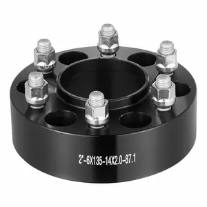 VEVOR Wheel Spacers, 2 6x5.3 Wheel Adapters, 6 Lug Forged Spacer, 87.1 mm Bore Hubcentric M14x2 Studs Spacers, Fit for Ford Expedition, F150, Lincoln Navigator, 4 PCS Black