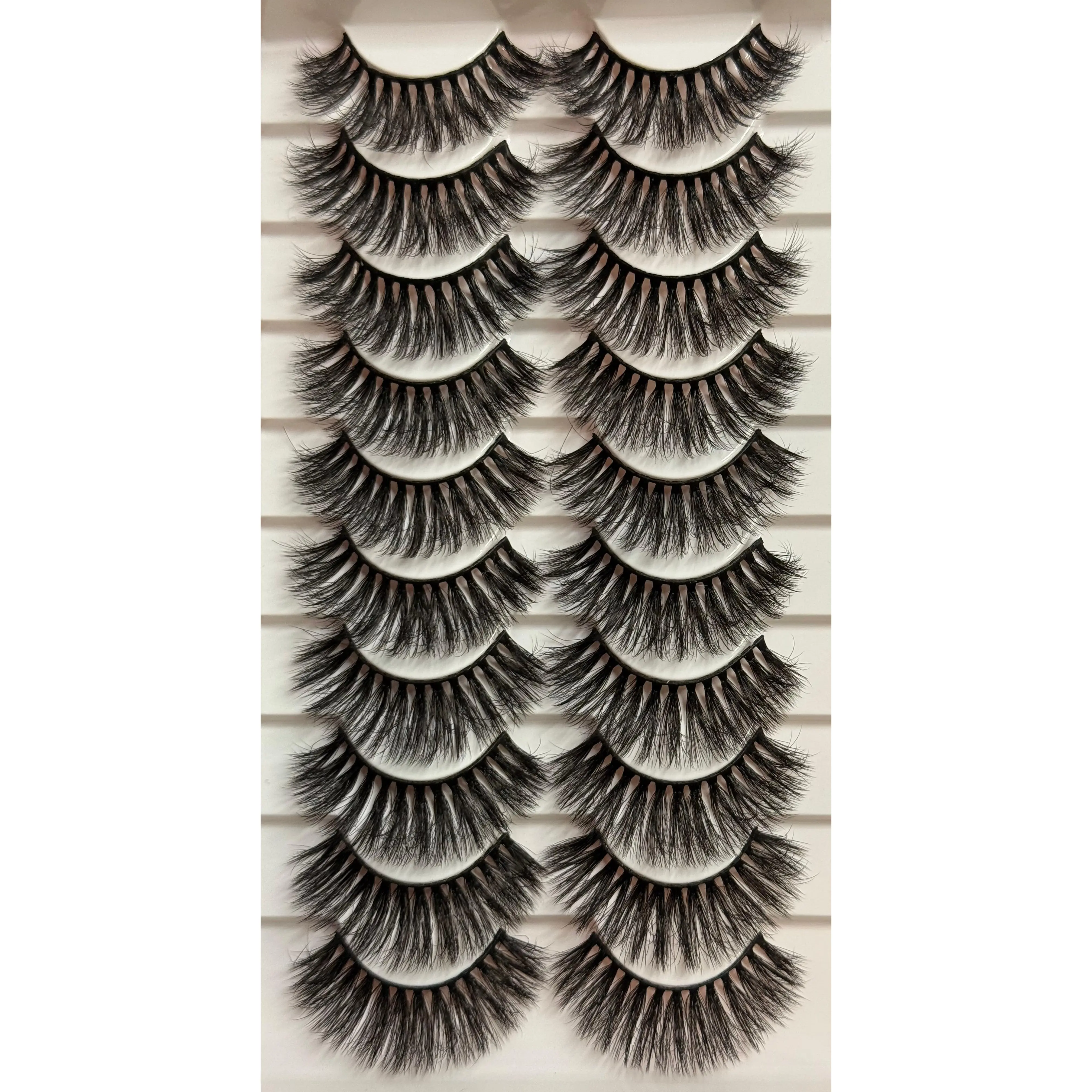 "Boujee" Enikeh 3D Faux Mink Eyelashes Extensions, 16mm D-Curl Fancy Cosmetic Lash Extensions, Super Soft Dramatic Fluffy Sassy Vegan Cruelty-Free Makeup False Lashes