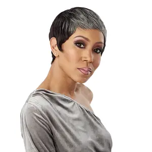 Sensationnel Human Hair Wig Empire Salt N Pepper Evie