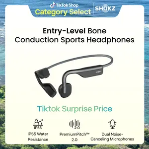 SHOKZ OpenMove - Open-Ear Bluetooth Sport Headphones, Bone Conduction Wireless Earphones, Sweatproof for Running and Workouts
