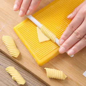 1set Handheld Gnocchi Pasta Board Set Bright-colored Pasta Press Non-stick ABS Utility Combo Cookware Supplies Kitchen Utensils Gadgets Tools