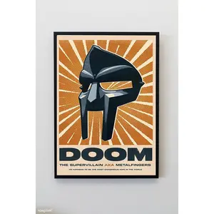 MF DOOM Print, Rap Poster, Madvillian, Hip Hop Poster, Rap Music Gift, Hip Hop Gift Idea