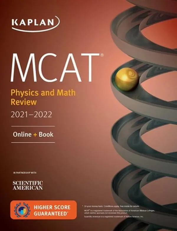 USED Book - MCAT Physics and Math Review 2021-2022: Online + Book by Kaplan Test Prep (Paperback) - english