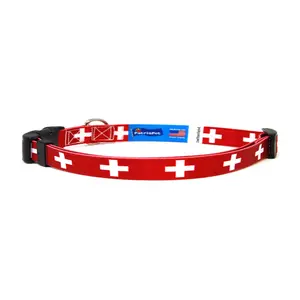 Cat Collar with Switzerland Flag | Great For National Holidays, Festivals, Parades, Sporting Events, Pride Events