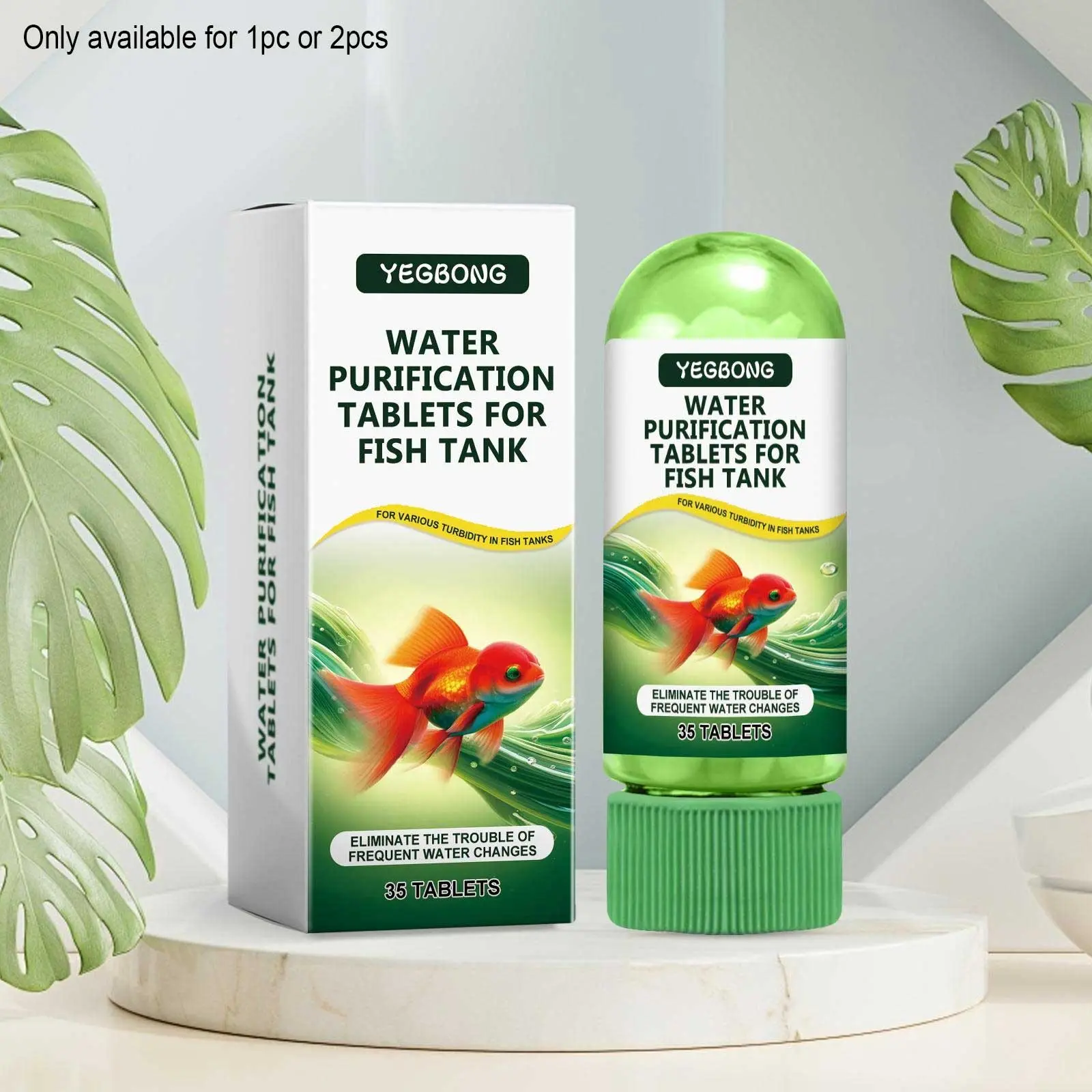 Fish Tank Water Purification Tablets, 1 Box Aquarium Water-Quality Cleaning Tablets, Easy Pet Supplies for Tank Maintenance, Sludge, Water Changes, Fish Tank Cleaner