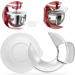 Compatible with Kitchenaid 6, 7QT Bowl Lift Stand Mixers, Splash Guard for 6-7 for Quart Stainless Steel Bowl Lift Stand Mixers with Extra Bowl Lid