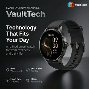 DR06 Stylish Round Smart Watch for Women Slim Versatile Heart Rate Sleep Monitor for Office Commuting Casual Wear