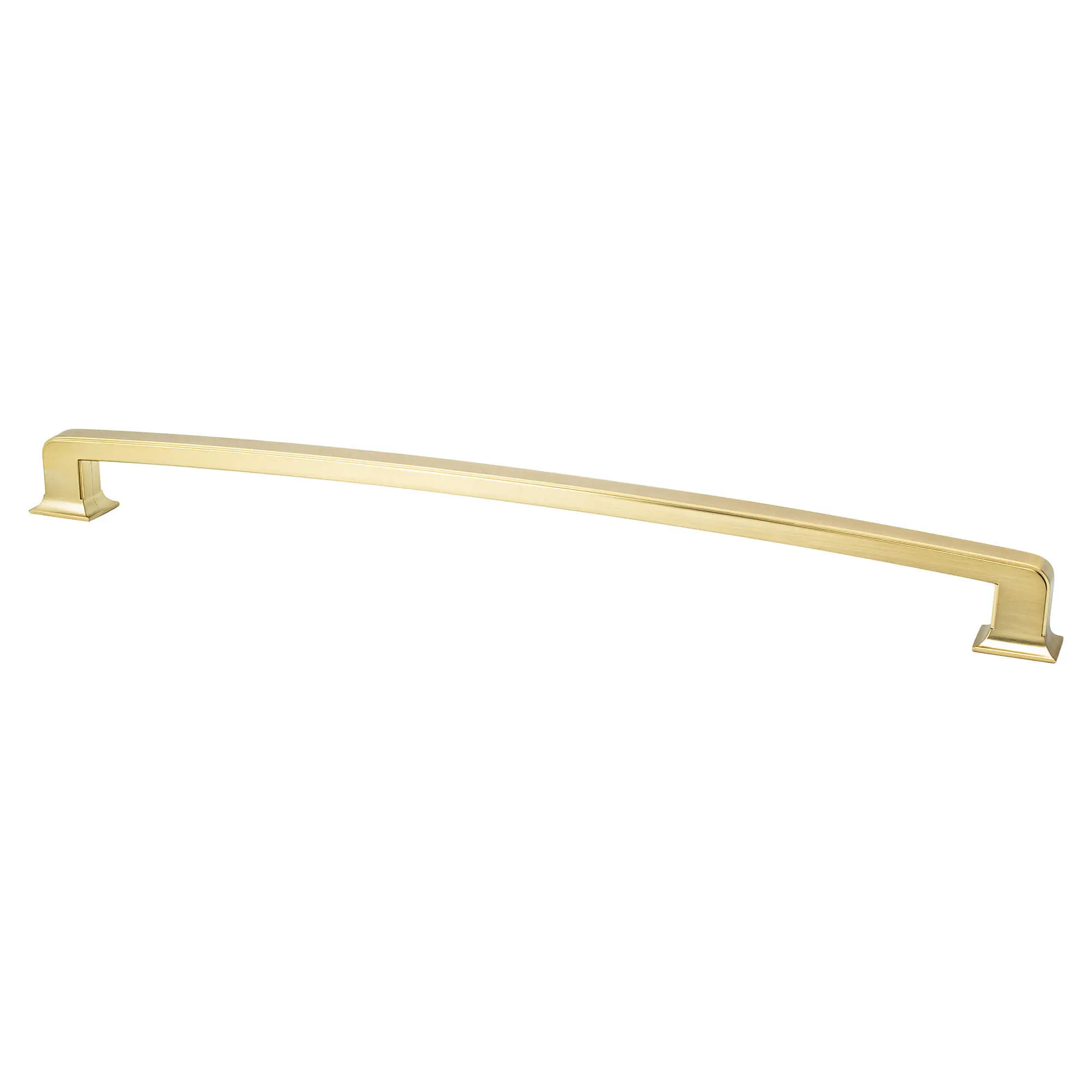 18 in. Hearthstone Appliance Pull - Modern Brushed Gold Door Handles, 1 1/16 in. Width, 1 3/8 in. Base, Classic Design for Enhancing Traditional Homes