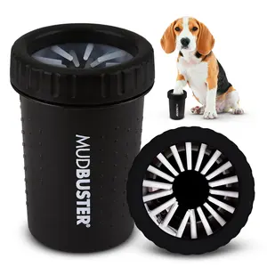 Medium Dog Paw Cleaner, Matte Black - Premium Quality Pet Supplies and Dog Accessories - Easy to Use and Clean MudBuster for Dogs - Patented Product - BPA Free