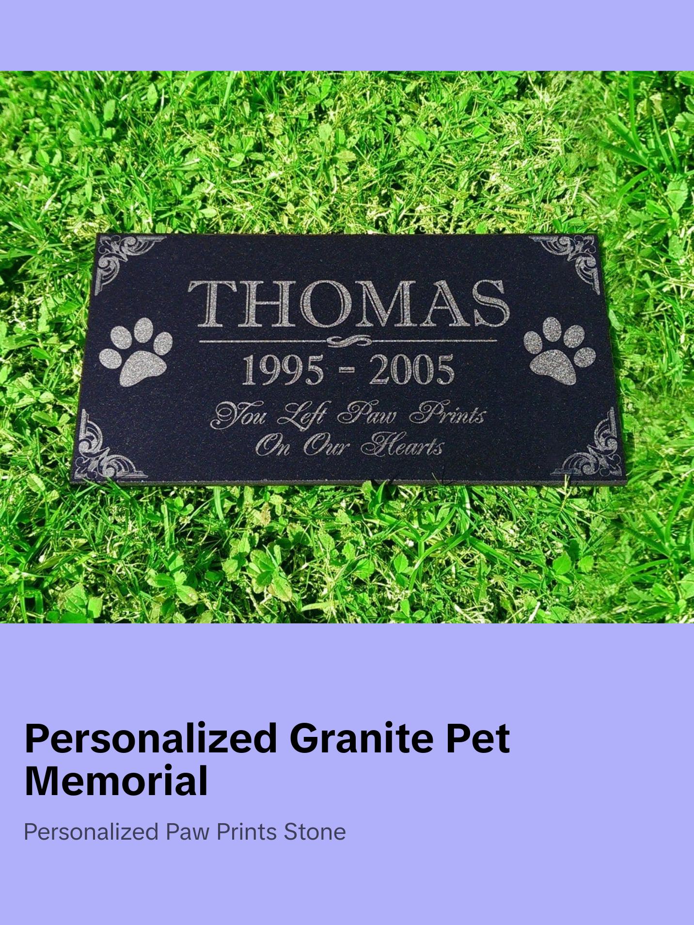 Classic Paws Design for Cat or Dog | Memorial Marker