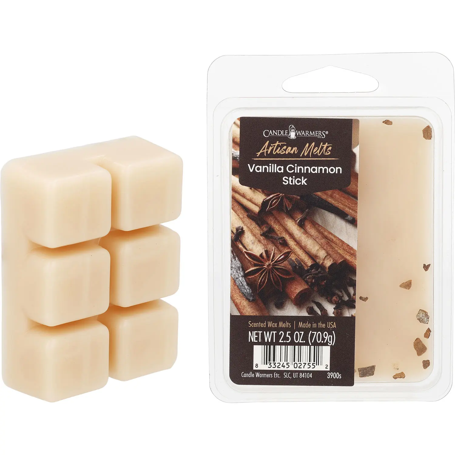 Candle Warmers Vanilla Cinnamon Stick By Candle Warmers Soy Blend Wax Melts (Artisan Collection) For Unisex