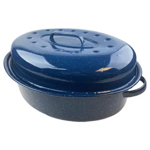 Granite Ware Limited Edition Blue 15″ Oval Roaster