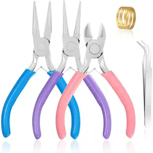 3 Pcs Jewelry Pliers Set - Needle Nose, Round Nose and Wire Cutters for Jewelry Making, Repair and Wire Wrapping Beading Crafts