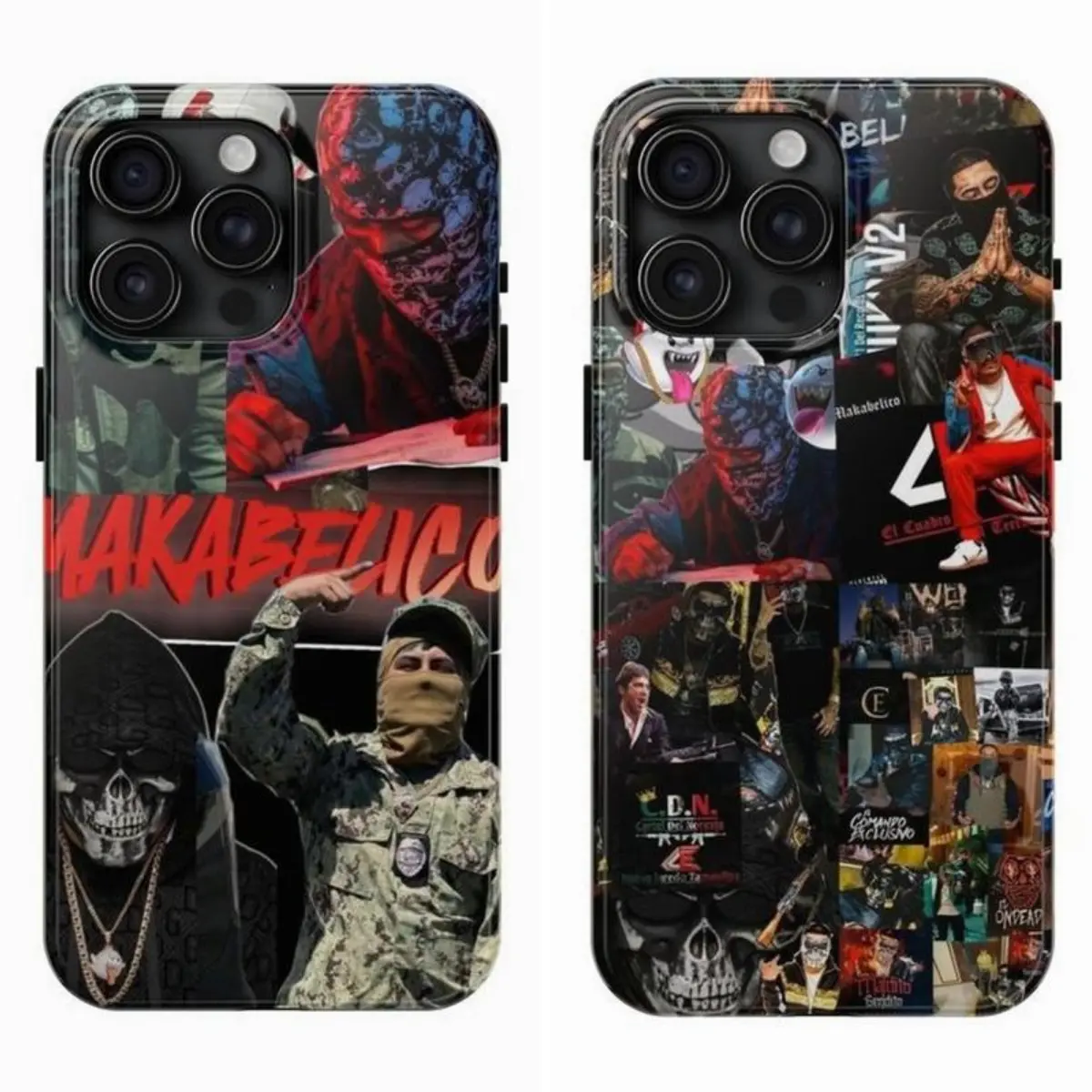 [IP 16 & IP 17 NEW] Makabelico Ghost Tough Phone Case for iPhone Series with Dual-Layer Defense and Wireless Charging | Cartel del Norte Fashion Trendy High Quality Design Accessories