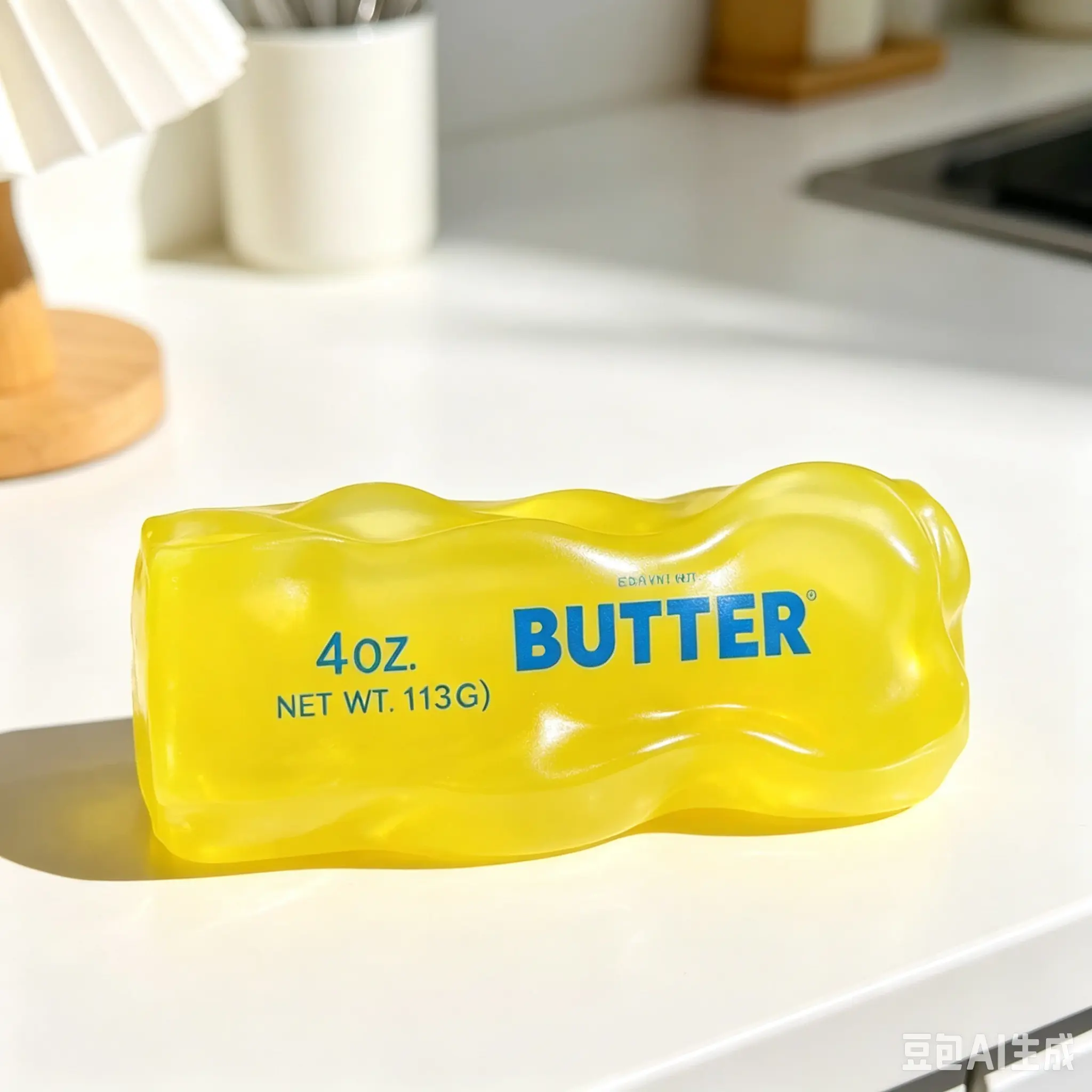 Transparent Butter Squeeze Squishy Toy, Clear Jelly Butter Stick Slow Rebound Fidget Toy, Stress Relief Squeeze Toy, Cute Desktop Decor Funny Prank Gift for Adults Teens Kids
