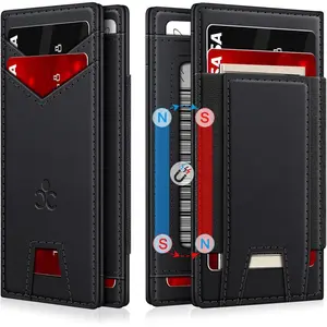 Wallet for Men Slim Leather Wallets for 9-13 Cards, RFID Blocking Thin Card Holder Wallet with ID Window & Stretchable Cash Slot, Minimalist Bifold Small Wallet for Front Pocket, Birthday Gift for Men