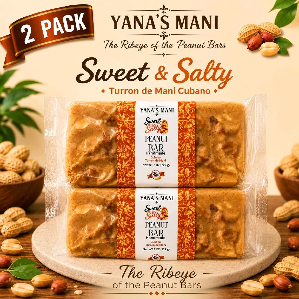 Yana's Mani Sweet & Salty Peanut Bar Snack Bar, 8oz (227g) 2-Pack