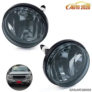 Pair Bumper Fog Light Lamp Left + Right Fit For GMC Sierra 2007-14 Smoke Lens