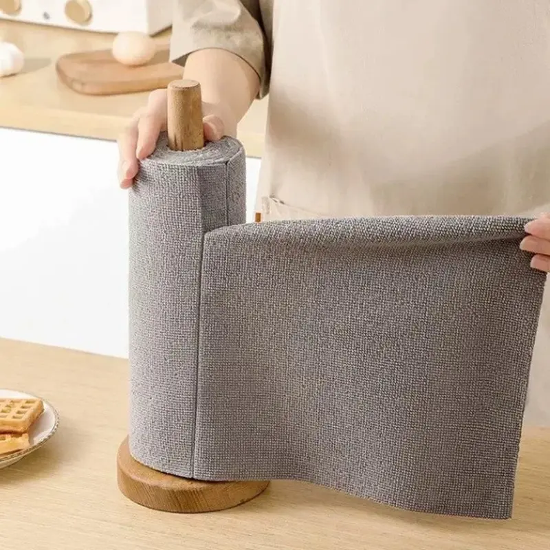 50 Sheets Solid Thick Oil-Proof Absorbent Kitchen Towels - Non-Stick Kitchen Dish Cloths for Stovetop Wipe, Range Hood Cleaning, Home Daily Use Supplies