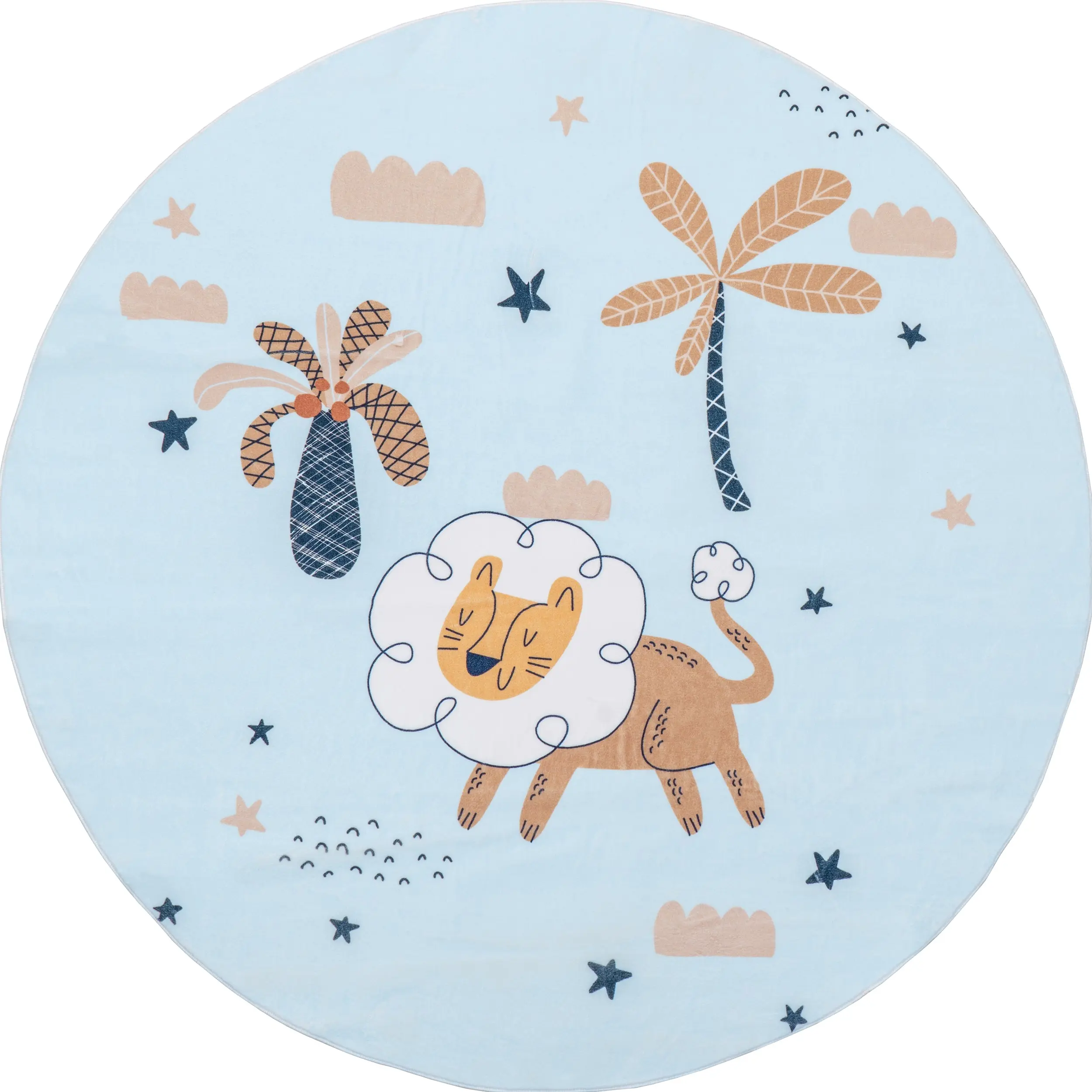 Jalissa Lion Dreams Machine Washable Kids Area Rug