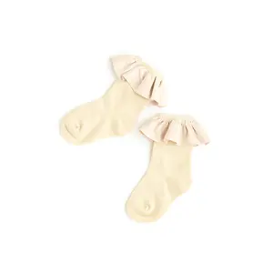 Cream RUFFLE SOCKS