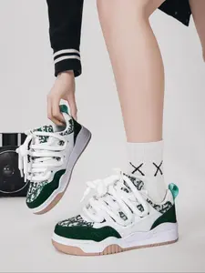 Men's Fashionable Letter Lace Up?Sports?Skateboarding?Shoes, Casual Comfortable Non-slip Sports Shoes, Trendy All-match Sneakers for Daily Wear