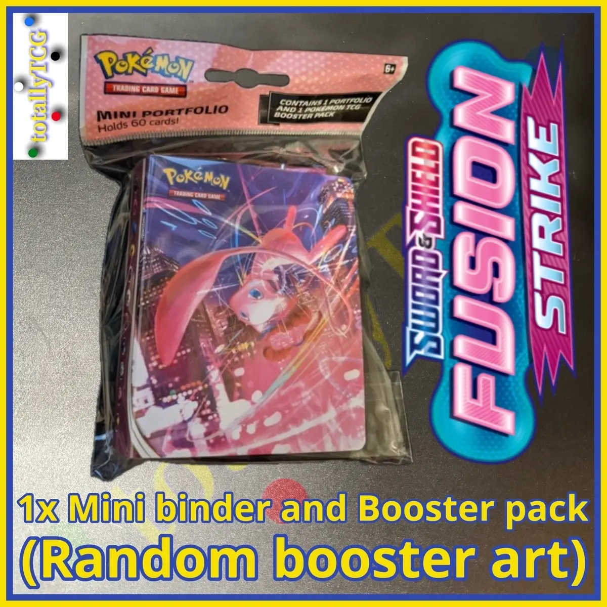 Pokemon 2021 Fusion Strike Booster (Random Art) and Single Card Binder - NEW and SEALED!