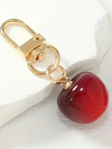 Cherry Shaped Resin Keychain, Cute Bag Pendant Decoration, Fashion Accessory for Women & Girls, Trendy All-match & Exquisite Keychain for Birthday Gift