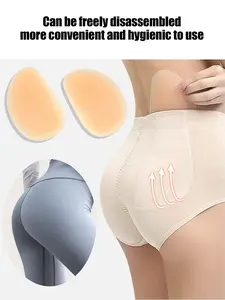 2Pcs Silicone Hip Pads, 1cm/2cm Thickness Optional, Invisible Butt Lifter, Removable Washable, For Jeans/Wedding Dresses/Sports, Dual Use As Ski Hip & Knee Pads