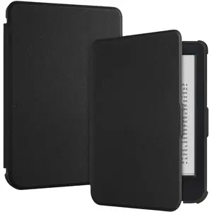 Case for 6" Kobo Clara Colour(2024)/Clara BW(2024)/Clara 2E(2022) - Slim Lightweight PU Leather Protective  Shell Cover with Auto Wake Sleep, Black