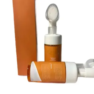 (Auntie Ama Essentials) Ruru Beauty Turmeric Foam Face Cleaner with Brush - Natural Foam Cleansers for Skin Care