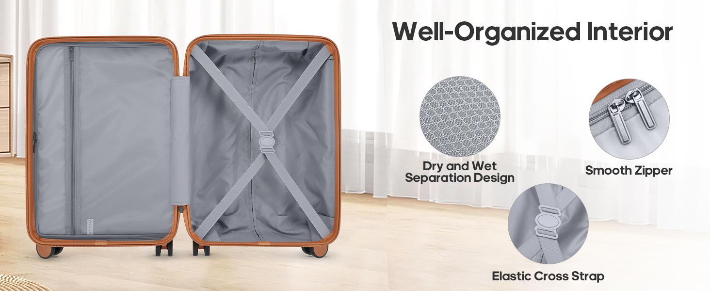 Miusse 7-Piece Hardside Luggage Set – 20/24/28 Inch Spinner Suitcases with TSA Lock, Carry-On, Travel Backpack & 3 Packing Cubes#SpringStatements Miusse 7-Piece Hardside Luggage Set – 20/24/28 Inch Spinner Suitcases with TSA Lock, Carry-On, Travel Backpack & 3 Packing Cubes#SpringStatements