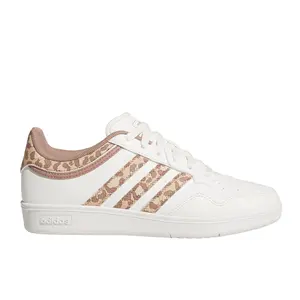 adidas Womens Hoops 4.0 Leopard Print Lace Up Sneakers Shoes Casual - White