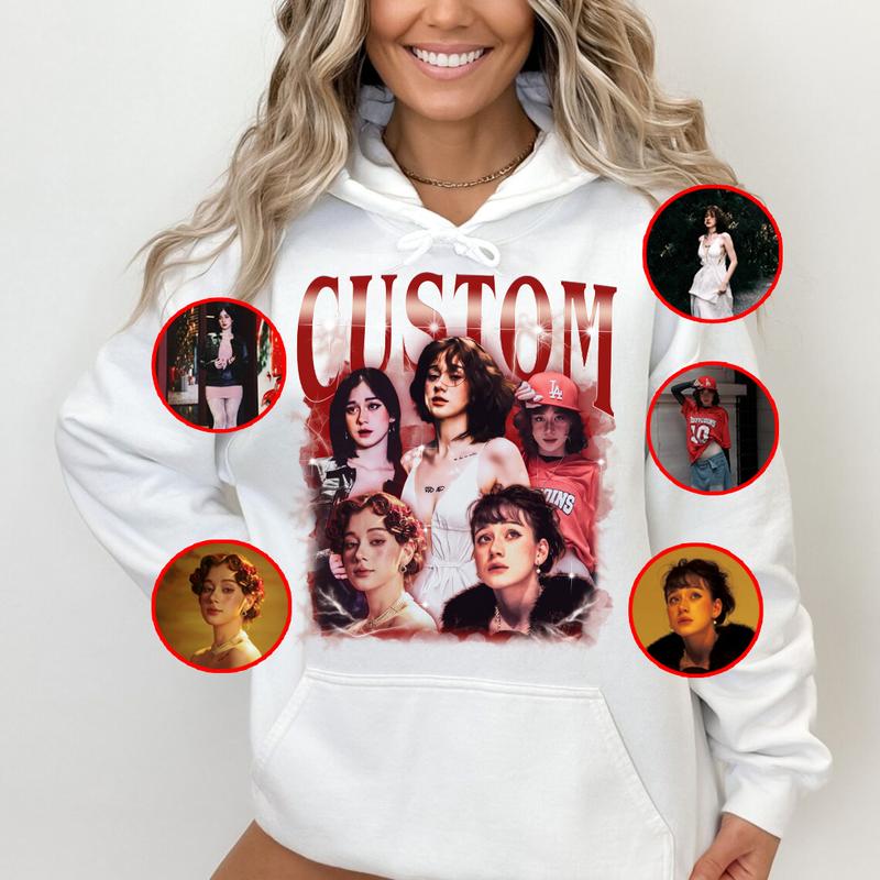 [HOODIE] Custom Bootleg Rap , Custom Face Shirt With Name, 90s Graphic Tee Style, Personalize Your Name, Gift For Him, For Her, Cotton Womenswear