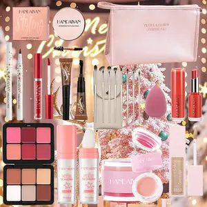 20-Piece Complete Facial Makeup Set, Eye, Face, Lip Makeup Kit, Ideal for Beauty Lovers, Fashionable Gift Box, Perfect Valentine's Day Present