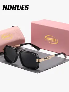 HdHues 1 Piece Unisex Transparent Design Full Frame Sunglasses Fresh And Soothing Style Square Frame Polarized Sunglasses UV400