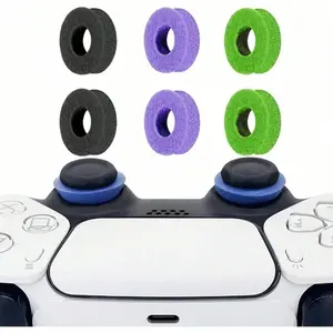 6-Piece Non-Slip Control Rings for Gaming Controllers – Universal Silicone Thumb Grip Accessories Improve Aim & Reduce Fatigue for Casual Console Gaming