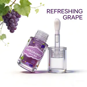 Fruity Flavored Hydrating Glass Lip Oil, Non-Sticky Lightweight Formula Deeply Moisturizes Dry Chapped Lips, Long-Lasting Glossy Finish, Smooths Lip Lines, Portable Daily Lip Care Essential for Clean Girl Makeup