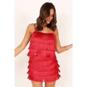 Rara Fringe Skirt - Red