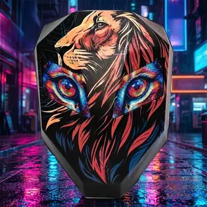 LED Knight Backpack, Smart Bluetooth Programmable Screen Motorcycle Helmet Bag, Hard Shell Expandable 15.6" Laptop Pack with USB Charging, DIY Pixel Art Animation, Cyberpunk Travel Daypack Gift for Men Biker (Power Bank Not Included)