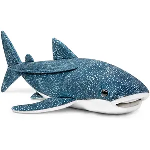MADE Simulation Great Whale Shark Plush Toy - Realistic 20.5" Long Lifelike Blue Texture Whale Shark Stuffed Toys, Super Soft Ocean Sea Creatures Sharks Plush Toy Gift Collection for Kids