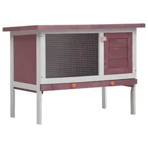 vidaXL Rabbit Hutch Bunny Cage with Pull Out Tray Enclosure Solid Pine Wood 3000575