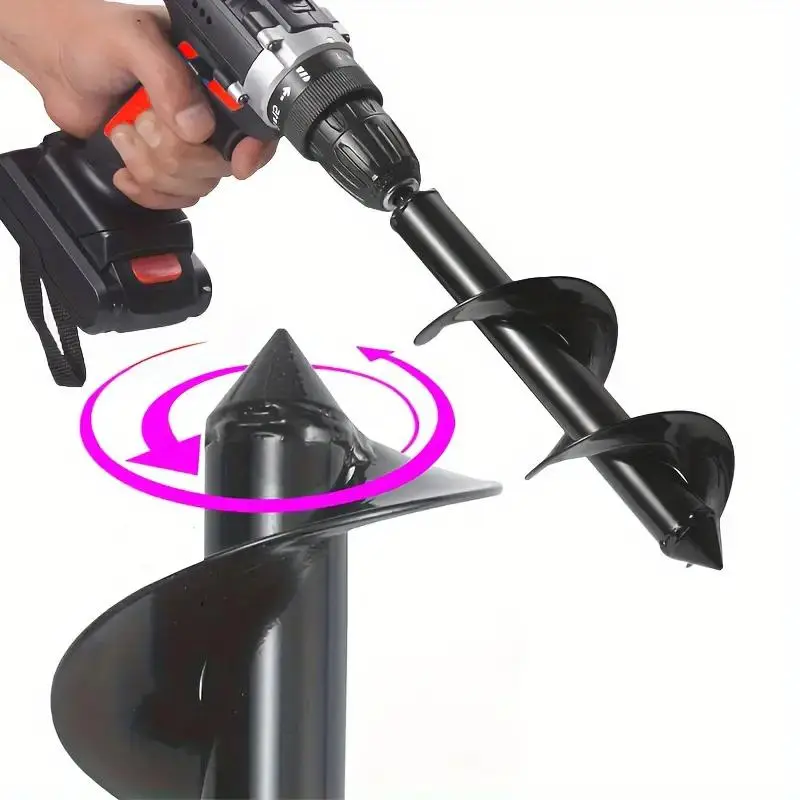 Garden Electric Drill Bit, Flower Planting Ground Drill Bit, Garden Vegetable Garden Seedling Drill Bit, Soil Pit Digging Drill Bit