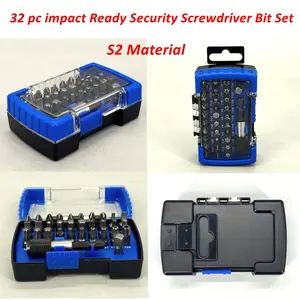 S2 High Hardness 32Pcs Tamper Proof Screwdriver Bit Set, Portable Tool Box Included, Multipurpose Multifunctional Screwdriver Security Bit Kit for Home Appliance, Car Repair, Electronic Maintenance