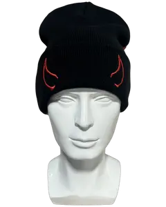 Red Horned Beanie