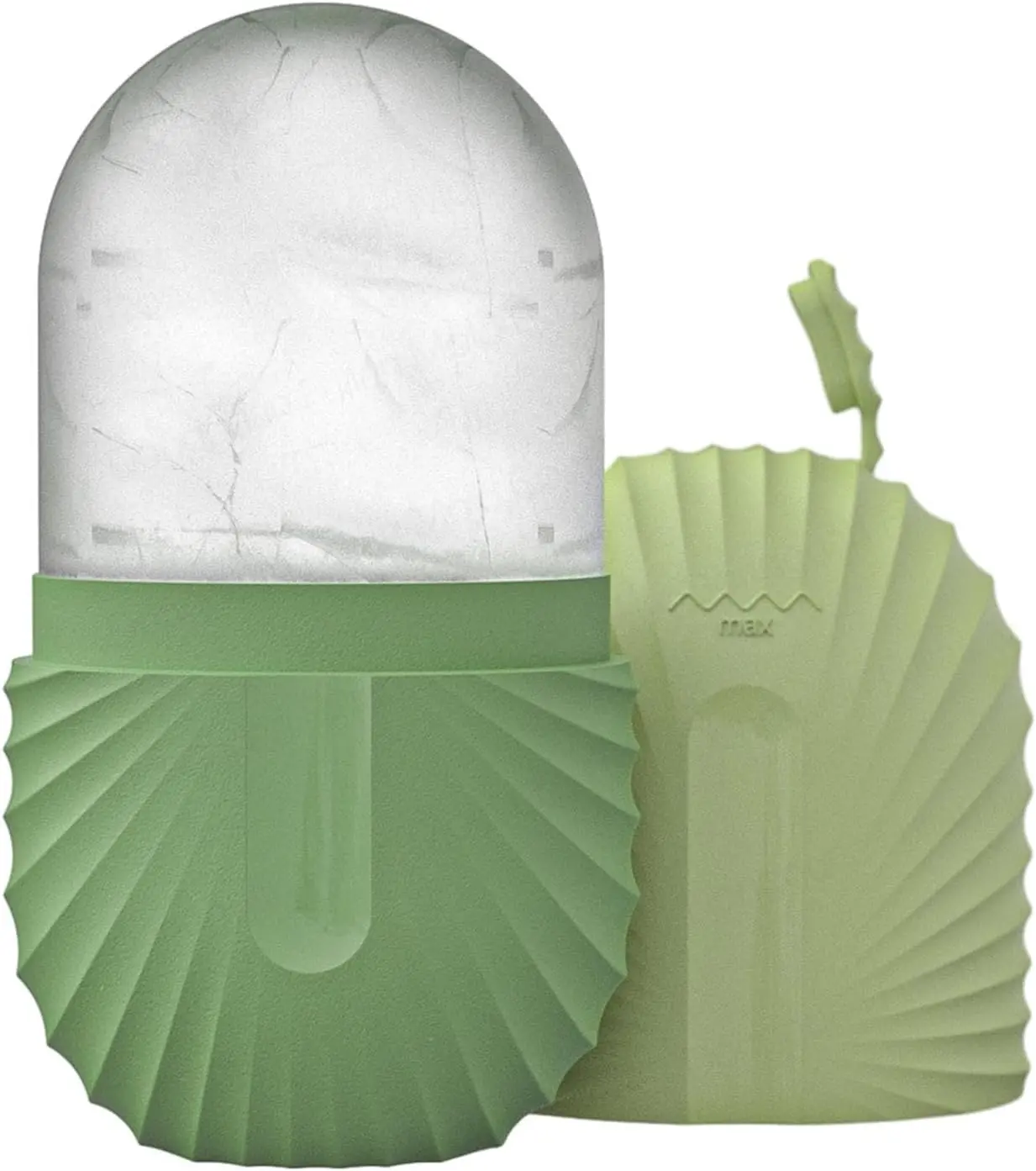 Ice Face Roller for Skin Care, Refillable Facial Ice Mold with Protective Cover, Reusable Cooling Face Massager for Face and Neck, Portable Beauty Tool for Women Silicone