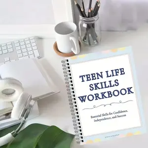 Teenage Life Skills Practice Book, Spiral Bound Planner, 78 Pages Plan & Daily Organizer, Autism Spectrum Disorder Adhd, Social Skills Iep Goals Tracking